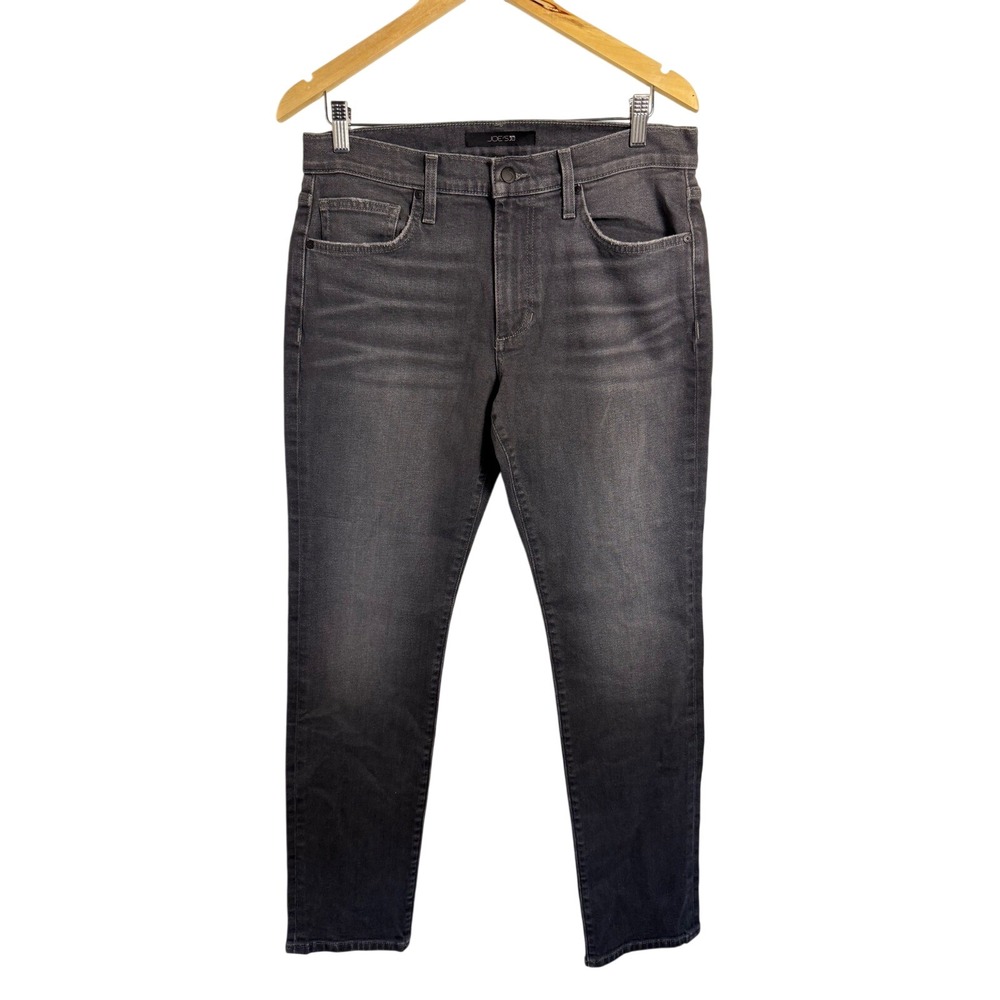 Designer Sample Joe's Jeans Slim Straight 32x32 Charcoal Gray Faded Black Denim